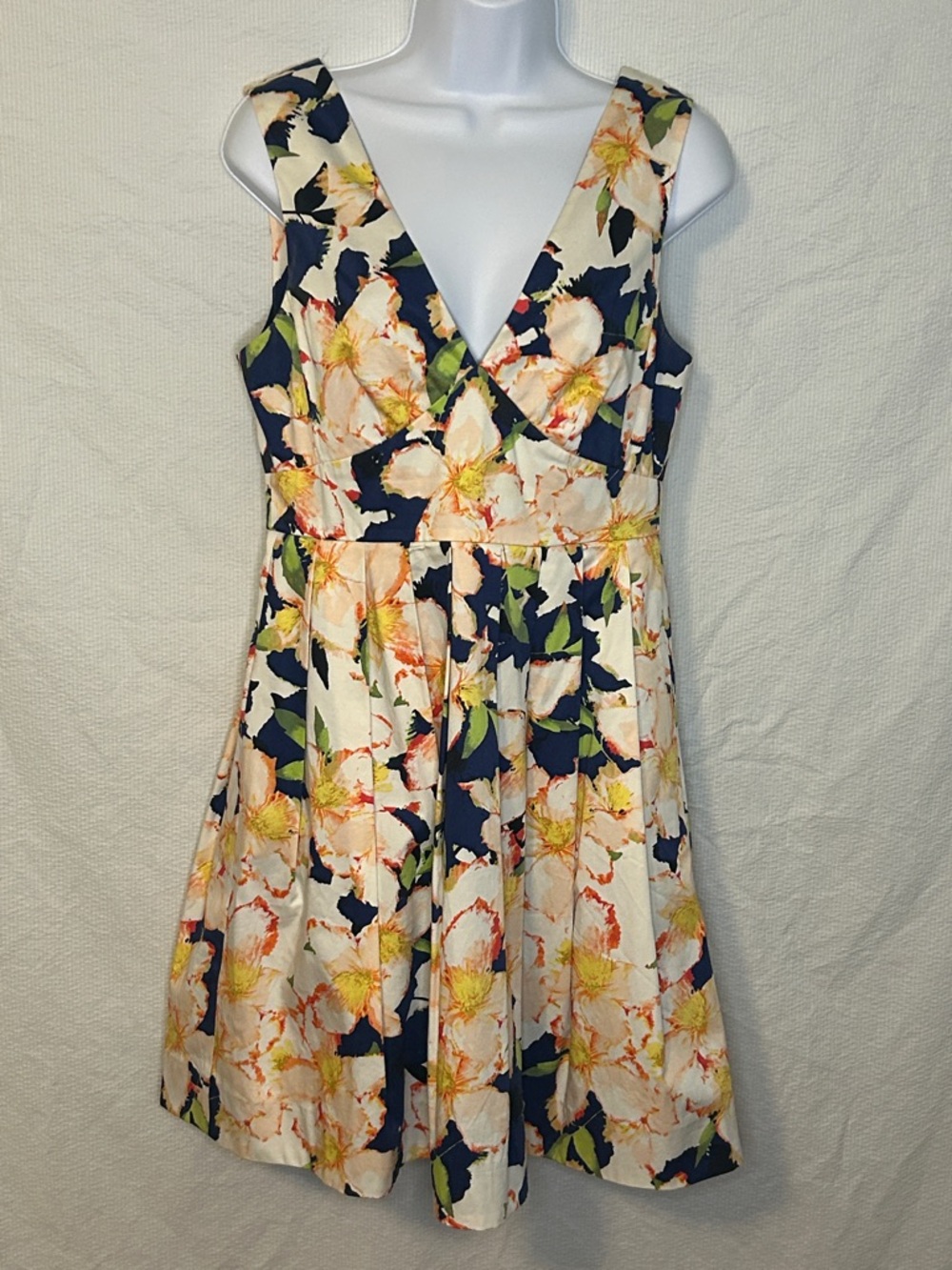 J Crew Floral Feminine Cotton Sleeveless Mini Dress, Size 6
